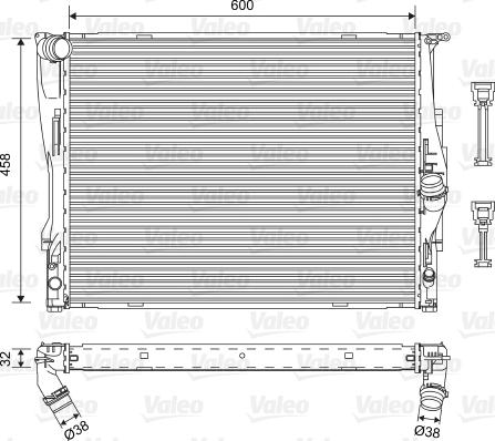 Valeo 701576 - Радіатор, охолодження двигуна autocars.com.ua