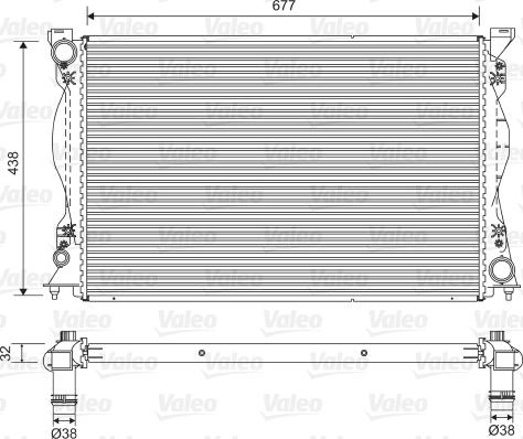 Valeo 701580 - Радіатор, охолодження двигуна autocars.com.ua