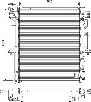 Valeo 701585 - Радіатор, охолодження двигуна autocars.com.ua