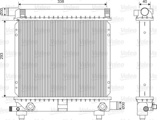 Valeo 701590 - Радіатор, охолодження двигуна autocars.com.ua