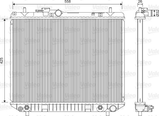 Valeo 701593 - Радіатор, охолодження двигуна autocars.com.ua