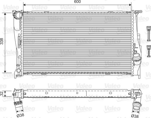 Valeo 701601 - Радіатор, охолодження двигуна autocars.com.ua