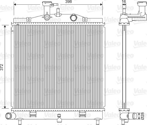 Valeo 701605 - Радіатор, охолодження двигуна autocars.com.ua