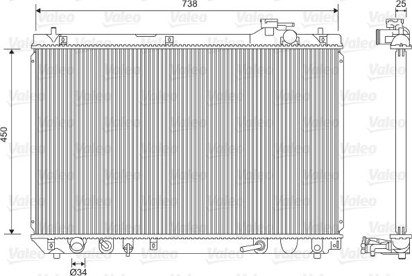 Valeo 701608 - Радиатор, охлаждение двигателя autodnr.net