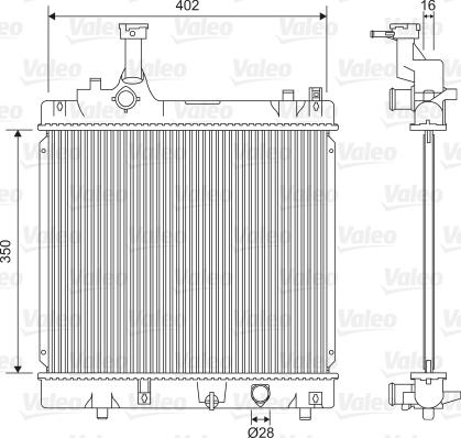 Valeo 701614 - Радіатор, охолодження двигуна autocars.com.ua