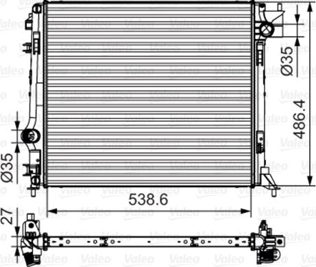 Valeo 701641 - Радіатор, охолодження двигуна autocars.com.ua