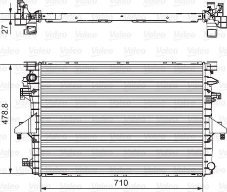 Valeo 701654 - Радиатор, охлаждение двигателя autodnr.net