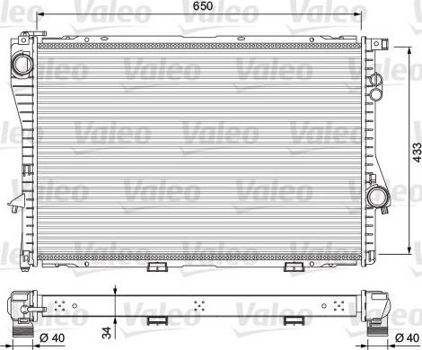 Valeo 701709 - Радіатор, охолодження двигуна autocars.com.ua