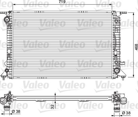 Valeo 701715 - Радіатор, охолодження двигуна autocars.com.ua