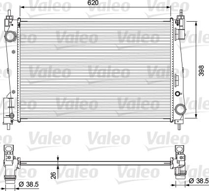 Valeo 701717 - Радіатор, охолодження двигуна autocars.com.ua