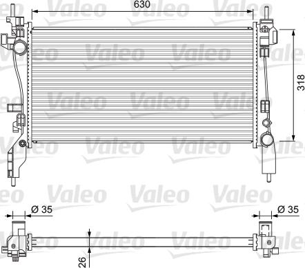 Valeo 701718 - Радиатор, охлаждение двигателя avtokuzovplus.com.ua