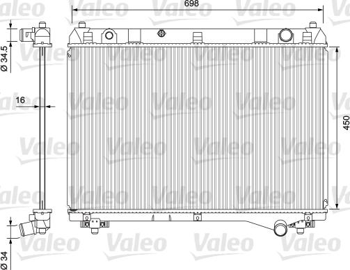 Valeo 701722 - Радіатор, охолодження двигуна autocars.com.ua