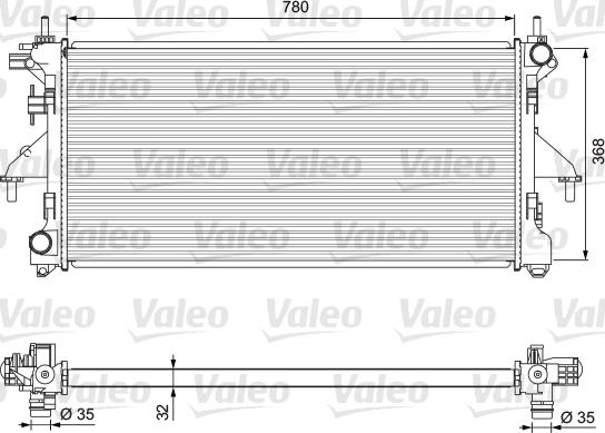 Valeo 701727 - Радіатор, охолодження двигуна autocars.com.ua