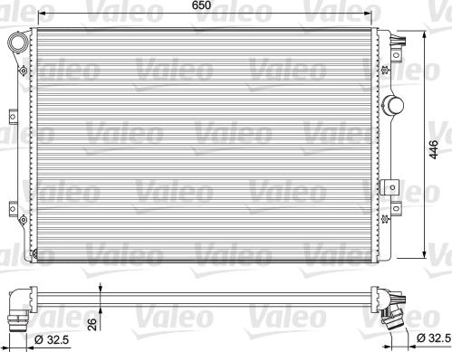 Valeo 701728 - Радіатор, охолодження двигуна autocars.com.ua