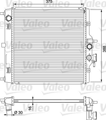 Valeo 701732 - Радіатор, охолодження двигуна autocars.com.ua