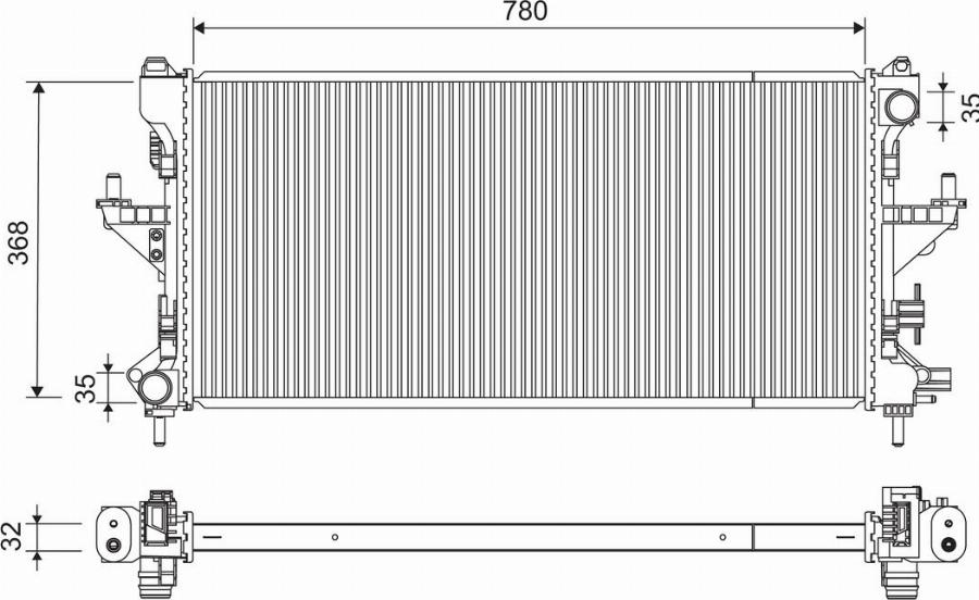 Valeo 701738 - Радіатор, охолодження двигуна autocars.com.ua