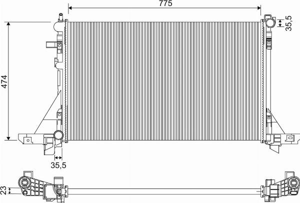 VALEO 701953 - Радіатор, охолодження двигуна autocars.com.ua