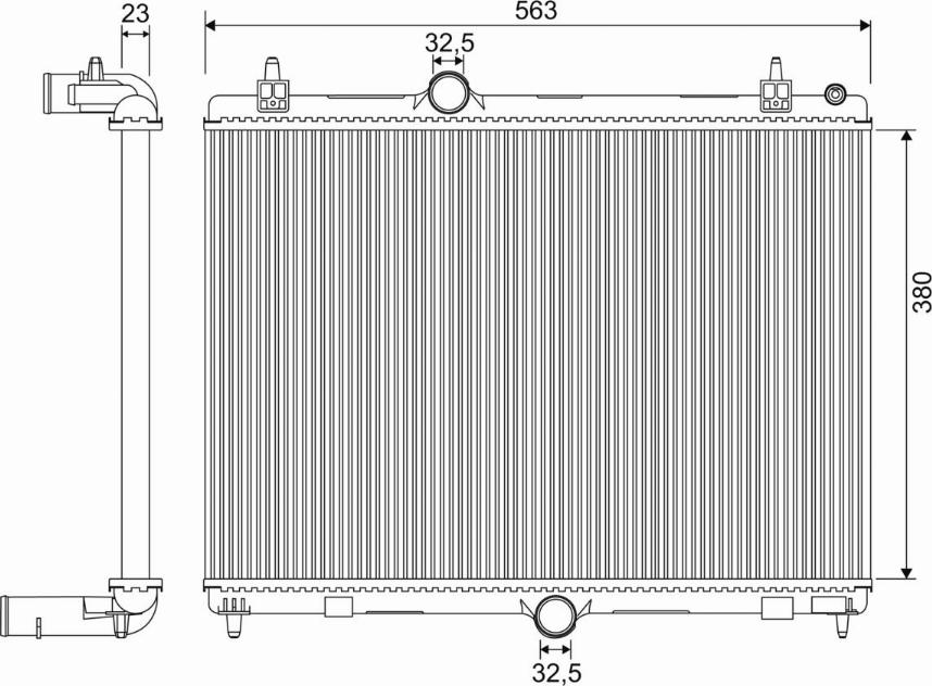 Valeo 701957 - Радиатор, охлаждение двигателя avtokuzovplus.com.ua