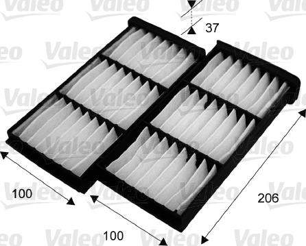 Valeo 715545 - Фильтр воздуха в салоне autodnr.net