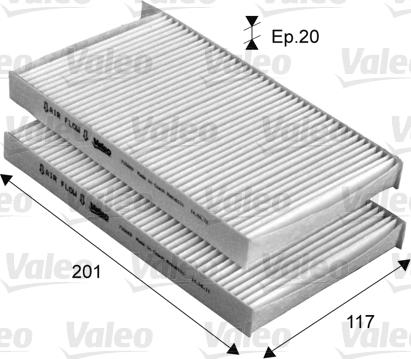 Valeo 715669 - Фильтр воздуха в салоне autodnr.net