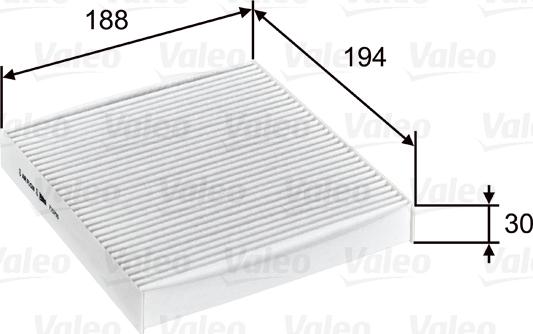 Valeo 715755 - Фильтр воздуха в салоне autodnr.net