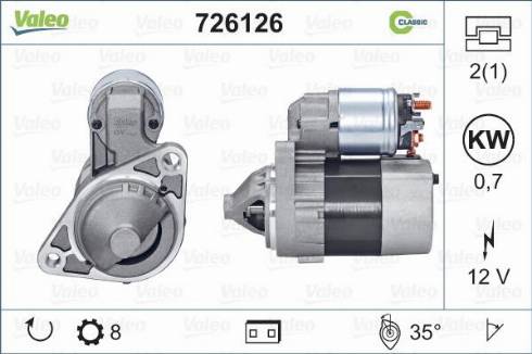 Valeo 726126 - Стартер avtokuzovplus.com.ua