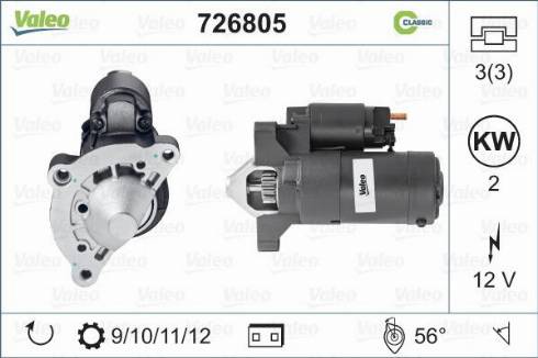 Valeo 726805 - Стартер autodnr.net