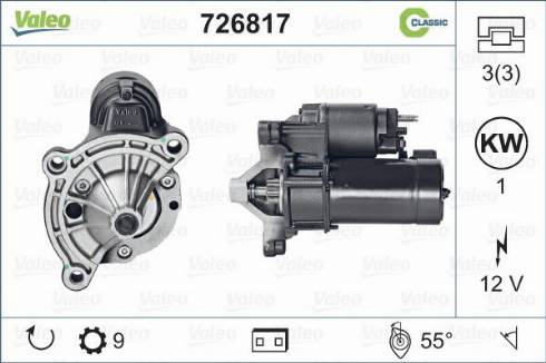 Valeo 726817 - Стартер avtokuzovplus.com.ua