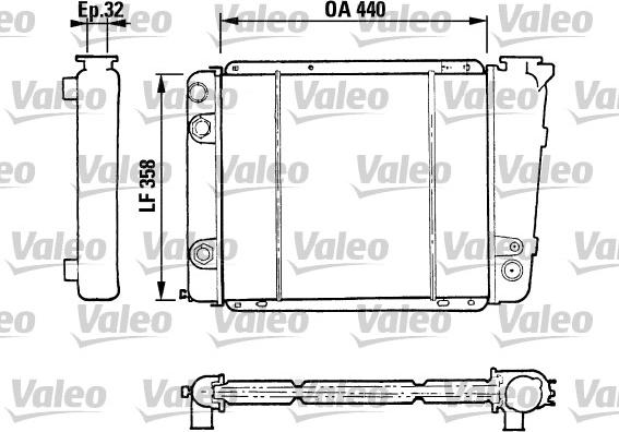 Valeo 730028 - Радіатор, охолодження двигуна autocars.com.ua