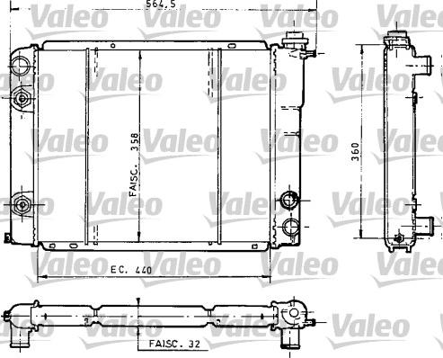 Valeo 730035 - Радіатор, охолодження двигуна autocars.com.ua