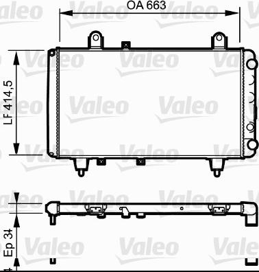 Valeo 730040 - Радіатор, охолодження двигуна autocars.com.ua