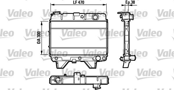 Valeo 730063 - Радіатор, охолодження двигуна autocars.com.ua