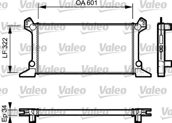 Valeo 730124 - Радиатор, охлаждение двигателя avtokuzovplus.com.ua