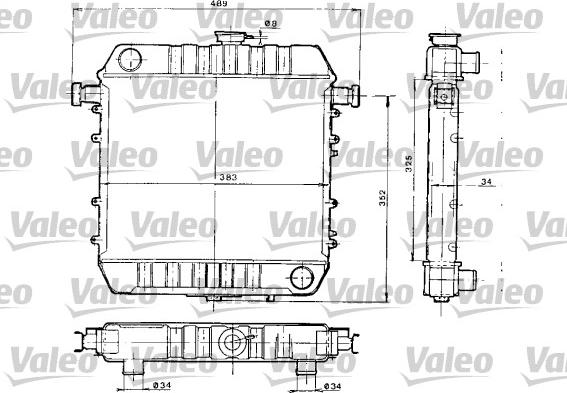 Valeo 730152 - Радиатор, охлаждение двигателя avtokuzovplus.com.ua