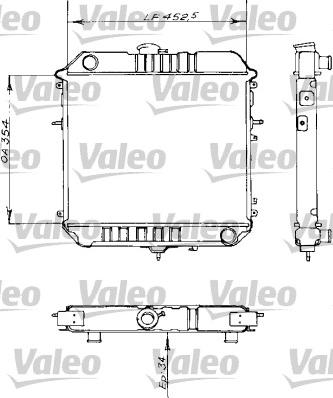 Valeo 730155 - Радіатор, охолодження двигуна autocars.com.ua