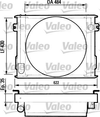 Valeo 730212 - Радіатор, охолодження двигуна autocars.com.ua