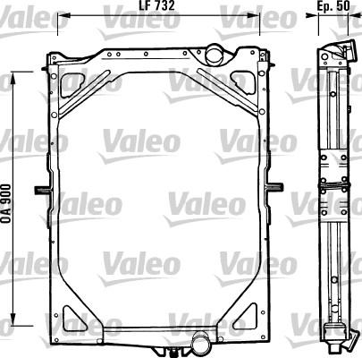 Valeo 730222 - Радиатор, охлаждение двигателя avtokuzovplus.com.ua