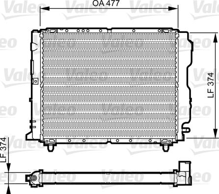 Valeo 730319 - Радиатор, охлаждение двигателя avtokuzovplus.com.ua