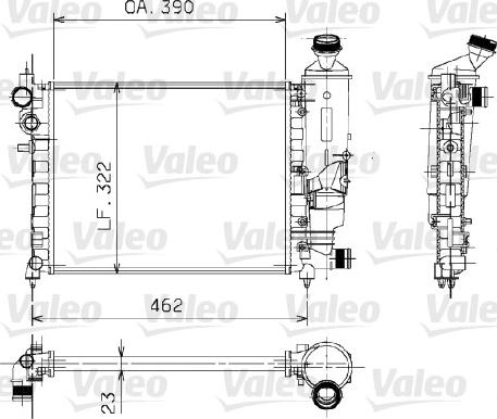 Valeo 730372 - Радіатор, охолодження двигуна autocars.com.ua