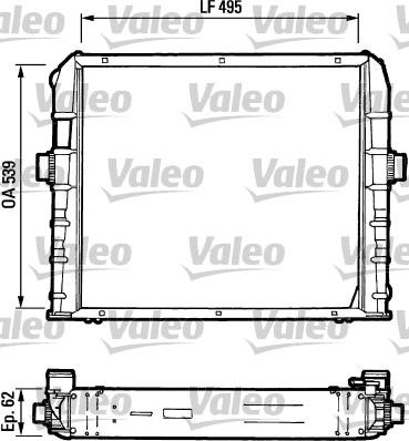 Valeo 730384 - Радіатор, охолодження двигуна autocars.com.ua