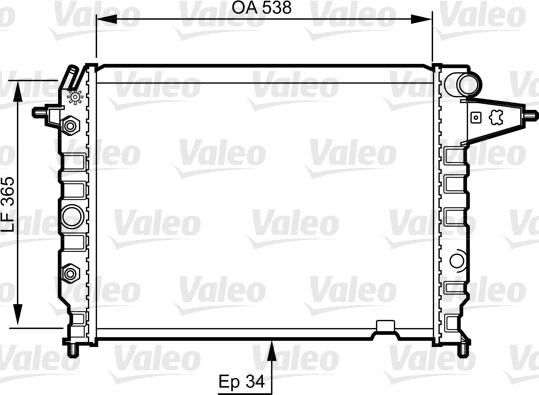 Valeo 730396 - Радиатор, охлаждение двигателя autodnr.net