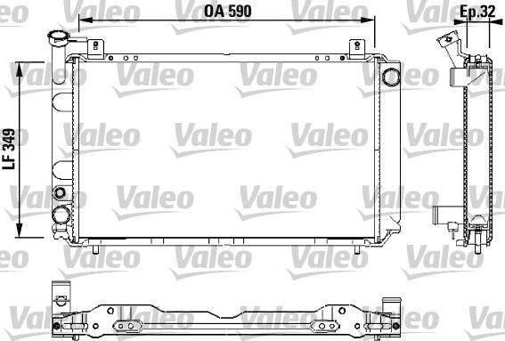 Valeo 730408 - Радіатор, охолодження двигуна autocars.com.ua