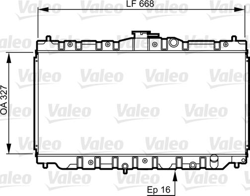 Valeo 730423 - Радіатор, охолодження двигуна autocars.com.ua