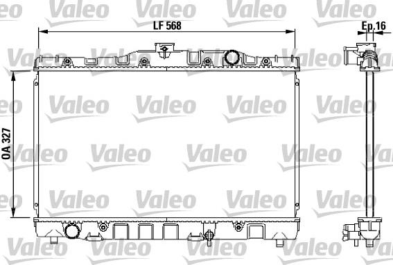 Valeo 730468 - Радіатор, охолодження двигуна autocars.com.ua