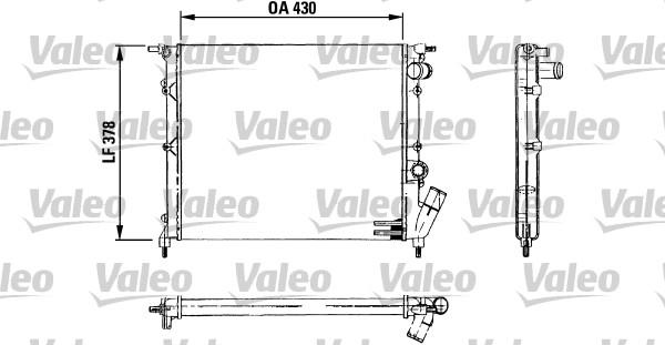 Valeo 730499 - Радіатор, охолодження двигуна autocars.com.ua