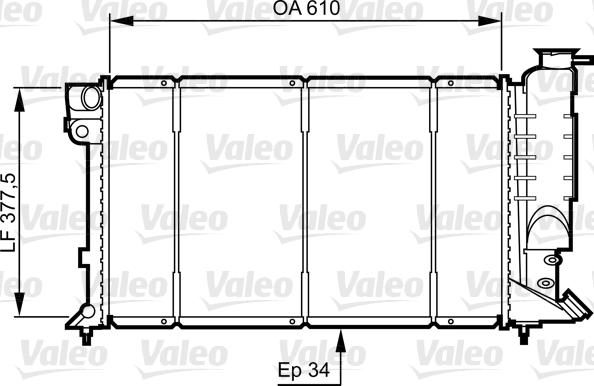 Valeo 730507 - Радіатор, охолодження двигуна autocars.com.ua