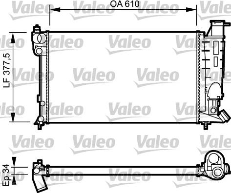 Valeo 730508 - Радіатор, охолодження двигуна autocars.com.ua