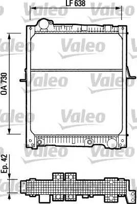 Valeo 730543 - Радіатор, охолодження двигуна autocars.com.ua