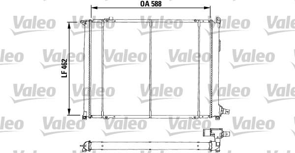 Valeo 730545 - Радіатор, охолодження двигуна autocars.com.ua