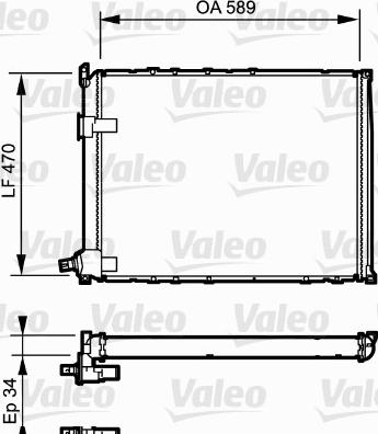 Valeo 730548 - Радіатор, охолодження двигуна autocars.com.ua